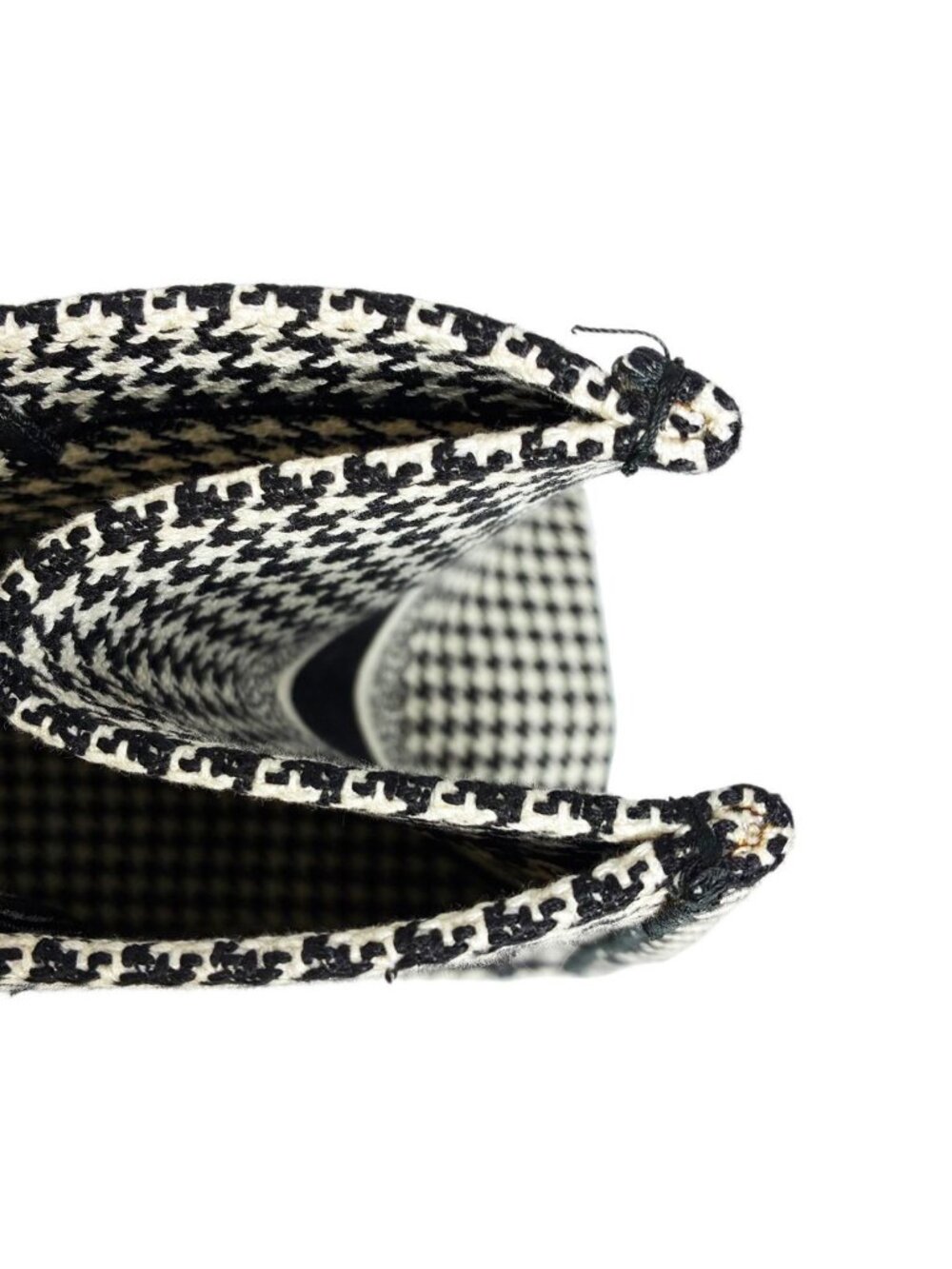 Dior Book Tote Houndstooth Black White - Picture 5 of 8